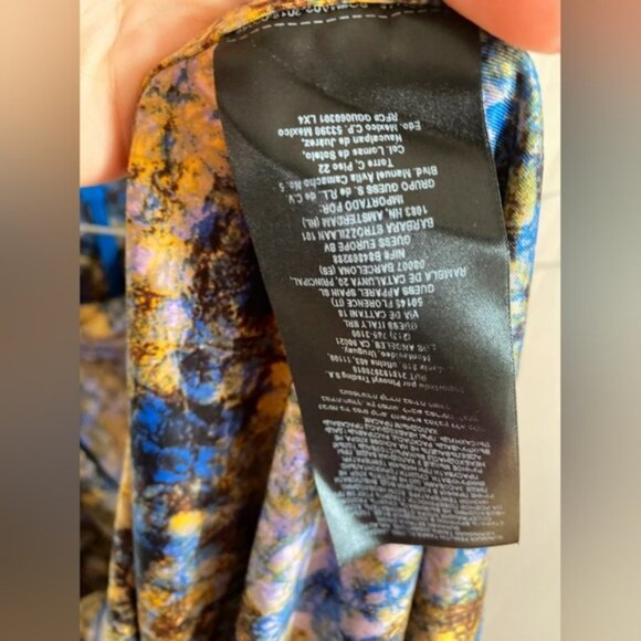 Guess Blue and Gold Patterned Midi Dress - Picture 4 of 6